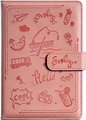Laser Engraved PU Leather Cover A5 Notebook with Magnetic Buckle (Pink): 
