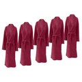 Bunty Plush 100% Cotton Shawl-Collar Terry Bathrobe (Red Pear)(Pack of 5)(450gsm): 