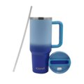 Iconix 1.2L Stainless Steel Travel Flask - with Silicone Lid (Blue Ombre): 