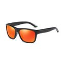 UV Protected Polarized Square Sport Sunglasses for Men - Orange: 