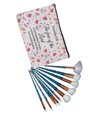 Inspirational Bible Verse, Makeup Bag with 10 x Makeup Brushes (Prov 9:10): 