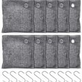 Chenshia 10x100g Activated Charcoal Odor Absorbers, Hooks- Closet, Shoe,Car: 