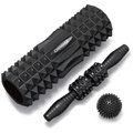 Chenshia 3 in1 Fitness Pilates Foam Roller Yoga Column Massage Ball -Black: 