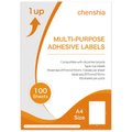 Chenshia 1UP Label Sheet Paper - 1Up Label Self Adhesive A4 Size - 100 Pack: 
