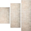 Chenshia 3 Piece Non-Slip Kitchen Rug Washable Comfort Hallway Floor Mats - Alabaster Sand: 