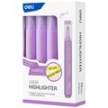 Deli right Highlighter Chisel Tip: 1-4mm 10PCS - Purple: 