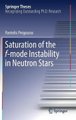 Saturation of the f-mode Instability in Neutron Stars (Hardcover, 1st ed. 2018): Pantelis Pnigouras