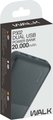 Walk Audio P302 20000mAh Dual USB Powerbank (Black): 