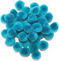 Dala Craft Pom Poms - Turquoise (40mm)(6 Pack): 