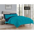 Simply Sleep - Reversible Comforter Set - 90 GSM Micro Fibre - Pageant Blue - Peacock Blue - Queen: 
