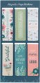 Floral Garden Magnetic Bookmarks Set Of 6: 