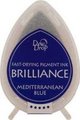 Brilliance D.Drop Ink Pad - Mediterranean Blue - Pigment Ink: 