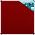 Parrot Felt Info Board with Aluminium Frame (900 x 900mm)(Burgundy): 