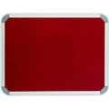 Parrot Felt Info Board with Aluminium Frame (1500 x 900mm)(Burgundy): 