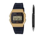 Casio Digital Wrist Watch (Black & Gold): 