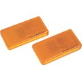 Moto-Quip Oblong Self-Adhesive Reflectors (Set of 2)(Orange): 