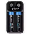Eizfan Efan Art 3-Pack V2 Battery Charger (2 Slots)(Intelligent LCD Screen)(Battery Charger as Power Bank)(Black): 