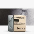 Jackson's Artist Watercolour Paint - Ivory Black (Half Pan): 