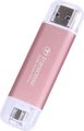 Transcend ESD310 512GB  USB 3.2 Gen 2x1 (10Gbps) OTG Ultra Portable External SSD (Metallic Pink): 