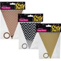 AZ Decor Party Banner Flags Assorted (4 Pieces) - Black and White: 