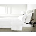 Reys Fine Linen 300TC 100% Cotton SuperKing Duvet Cover Set (Plain White): 
