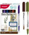 Monami Deco 463 Acrylic Marker Set - Rich, Extra Fine Point (6 Pack) - 0.7mm: 