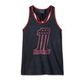 Women's National Anthem Twist Back Tank - Black Beauty - M: 