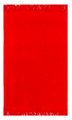 Bunty Plush Terry Fringe Guest Towel (Racing Red)(380gsm): 