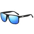 UV Protected Polarized Square Sport Sunglasses for Men - Blue: 