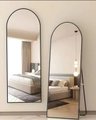 Full-Length Arched Freestanding/Mounted Mirror (Black): 
