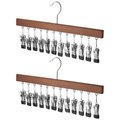 Chenshia Multifunctional Wooden Hangers with 12 Clips Hat Organizer-2 Piece - Vintage: 