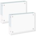 Magnetic Acrylic Picture Frames Dual Side Photo Clear Frame-2 Piece - 5.0 L x 7.0 W': 