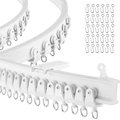 Chenshia 3mCurtain Rail Track, Bendable Ceiling Mount Single Curtain Track - White: 