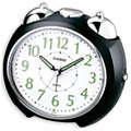 Casio Alarm Clock Oval Bell Sno (Black, White & Silver): 
