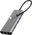 Snug 7 Port Multifunction USB-C Hub (Grey): 