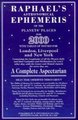 Raphael's Astronomical Ephemeris 2000 - With Tables of Houses for London, Liverpool and New York (Paperback, 2000 Ed.):...