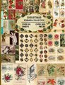 Christmas Ephemera Collection - 20 Sheets and Over 200 Vintage Ephemera Seasonal Pieces for DIY Christmas Cards, Bottle Caps,...