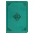 ESV Teal Ornament Design Value Compact Bible (Large print, Leather / fine binding): 