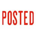 Xstamper Pre-Inked Stamp - Posted (Red Ink): 