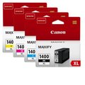 Canon PGI-1400XL High-Yield Ink Cartridge Multi-Pack (Black/Cyan/Magenta/Yellow): 