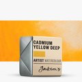 Jackson's Artist Watercolour Paint - Cadmium Yellow Deep (Half Pan): 