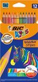 BIC Kids Evolution Stripes Colour Pencil Crayons (12 Pack): 