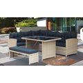 Bahamas Patio Corner Lounge Set - Brown & Black: 