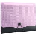 12-Divider Expanding Accordion file with Clip Board - (Pink): 
