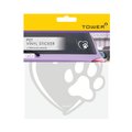 Tower Pet Vinyl Sticker (Paw Print Heart): 