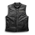 Men's Passing Link Leather Vest - 3XL: 