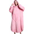 Iconix Oversized Floor-Length Hooded Body Blanket (Pink): 