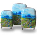 Graphic Roller Luggage Trolley Bag Graphic - Mountain View (3 Piece) (Hard Plastic) - Only Available to deliver to Major...