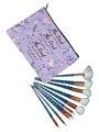 Inspirational Bible Verse, Makeup Bag with 10 x Makeup Brushes (Num 6:24-26): 