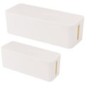 Chenshia Cable Cord Management Box, Large & Medium Tidy Case Set - 2 Piece - White: 
